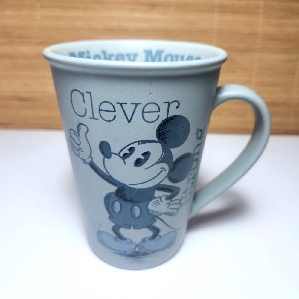 Disnet Mickey Mouse Coffee Mug Cup Clever Strong Smart Brave Walt 10 oz